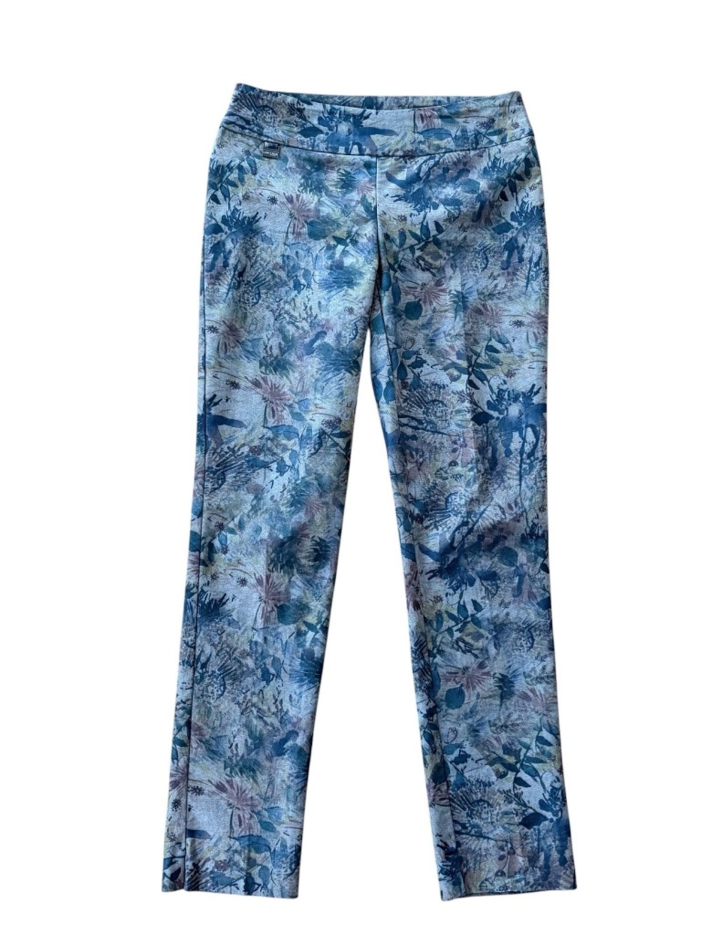 Y2K Grunge Goth Floral Skinny Pants
